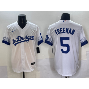 MLB Dodgers 5 Freddie Freeman White City Nike Cool Base Men Jersey MLB Dodgers 5 Freddie Freeman White City Nike Cool Base Men Jersey