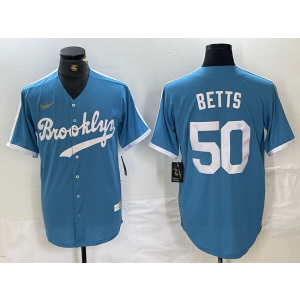 MLB Dodgers 50 Betts Blue Nike Cool Base Men Jersey MLB Dodgers 50 Betts Blue Nike Cool Base Men Jersey