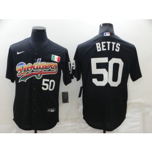 MLB Dodgers 50 Mookie Betts Black Rainbow Nike Cool Base Men Jersey MLB Dodgers 50 Mookie Betts Black Rainbow Nike Cool Base Men Jersey