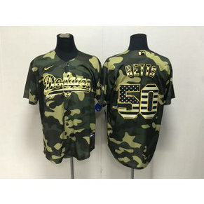 MLB Dodgers 50 Mookie Betts Camo Nike Cool Base Men Jersey