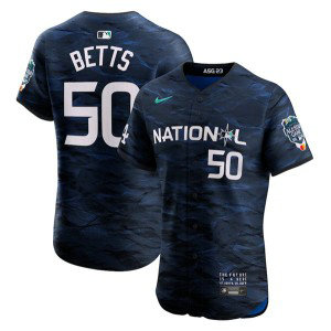 MLB Dodgers 50 Mookie Betts Royal 2023 All-Star Nike Flexbase Men Jersey
