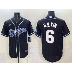 MLB Dodgers 6 KIM Black Nike Cool Base Men Jersey MLB Dodgers 6 KIM Black Nike Cool Base Men Jersey
