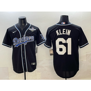 MLB Dodgers 61 Klein Black 2025 World Series Nike Cool Base Men Jersey MLB Dodgers 61 Klein Black 2025 World Series Nike Cool Base Men Jersey