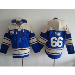 MLB Dodgers 66 Yasiel Puig Blue Men Sweatshirt Hoodie