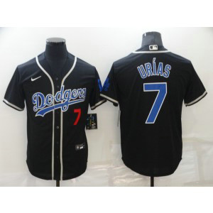 MLB Dodgers 7 Julio Urias Black Nike Cool Base Men Jersey