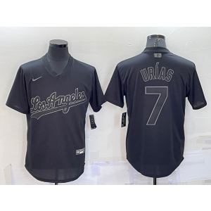 MLB Dodgers 7 Julio Urias Black Nike Cool Base Men Jersey