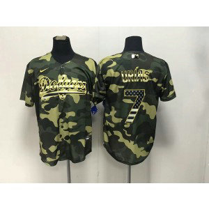 MLB Dodgers 7 Julio Urias Camo Nike Cool Base Men Jersey