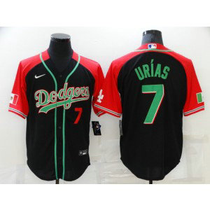 MLB Dodgers 7 Julio Urias Mexico Cool Base Men Jersey