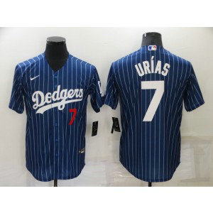 MLB Dodgers 7 Julio Urias Navy Nike Cool Base Men Jersey