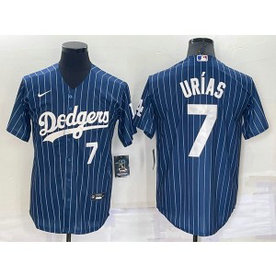 MLB Dodgers 7 Julio Urias Navy Nike Cool Base Men Jersey