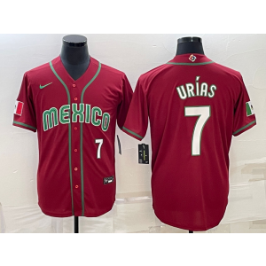 MLB Dodgers 7 Julio Urias Red 2023 World Series Men Jersey