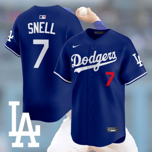 MLB Dodgers 7 Snell Blue Nike Cool Base Men Jersey MLB Dodgers 7 Snell Blue Nike Cool Base Men Jersey