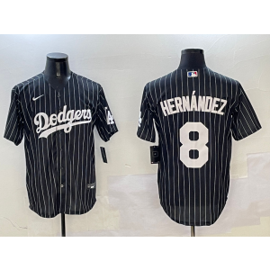 MLB Dodgers 8 Hernandez Black Nike Cool Base Men Jersey MLB Dodgers 8 Hernandez Black Nike Cool Base Men Jersey