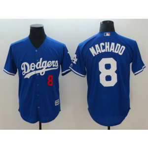 MLB Dodgers 8 Manny Machado Blue Cool Base Men Jersey MLB Dodgers 8 Manny Machado Blue Cool Base Men Jersey