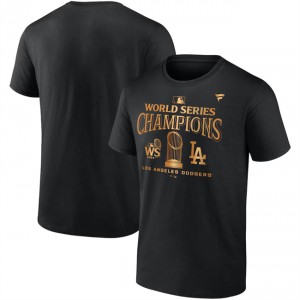MLB Dodgers Black 2024 World Series Champions Big & Tall Parade T-Shirt