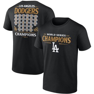 MLB Dodgers Black 2024 World Series Champions Jersey Roster T-Shirt