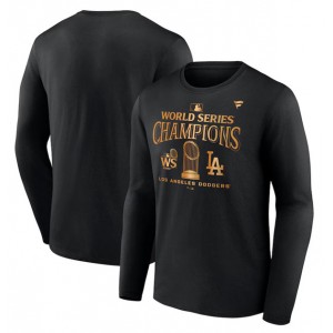 MLB Dodgers Black 2024 World Series Champions Locker Room Parade Long Sleeve T-Shirt