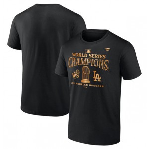 MLB Dodgers Black 2024 World Series Champions Locker Room Parade T-Shirt