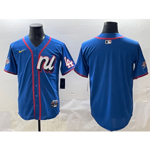 MLB Dodgers Blank Blue National League 2025 All Star Nike Cool Base Men Jersey