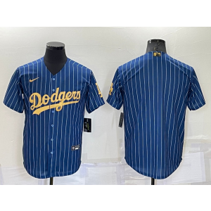 MLB Dodgers Blank Blue Nike Cool Base Men Jersey