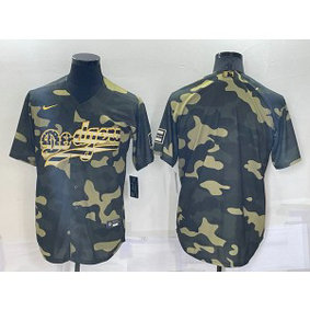 MLB Dodgers Blank Camo Nike Cool Base Men Jerseys