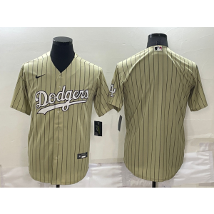 MLB Dodgers Blank Cream Nike Cool Base Men Jersey