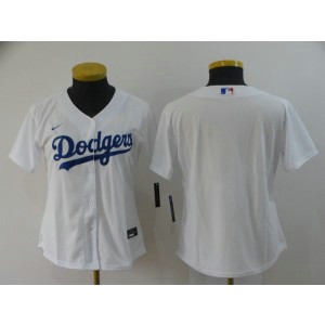 MLB Dodgers Blank White 2020 Nike Cool Base Women Jersey