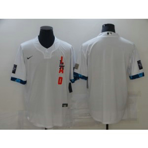 MLB Dodgers Blank White 2021 All-Star Cool Base Men Jersey