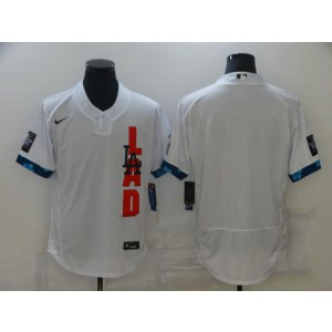 MLB Dodgers Blank White 2021 All-Star Flexbase Men Jersey