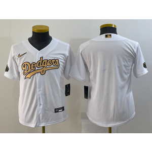 MLB Dodgers Blank White 2022 All-Star Nike Cool Base Youth Jersey