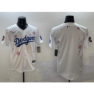 MLB Dodgers Blank White 2025 Tokyo Series Nike Cool Base Men Jersey