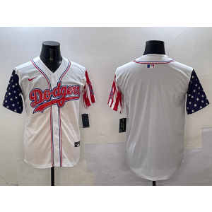 MLB Dodgers Blank White USA Flag Nike Cool Base Men Jersey MLB Dodgers Blank White USA Flag Nike Cool Base Men Jersey
