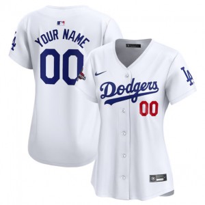 MLB Dodgers Customized White 2024 World Series Champions Cool Base Women Jersey(Run Small)