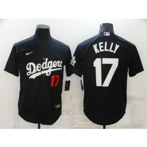 MLB Dodgers Grey 17 Joe Kelly Black Nike Cool Base Men Jersey MLB Dodgers Grey 17 Joe Kelly Black Nike Cool Base Men Jersey