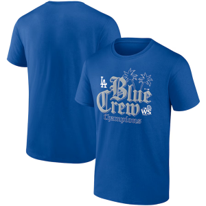 MLB Dodgers Royal 2024 World Series Champions Trophy Case Addition T-Shirt 1
