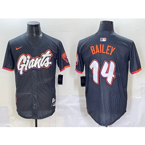 MLB Giants 14 Bailey Black City Nike Cool Base Men Jersey