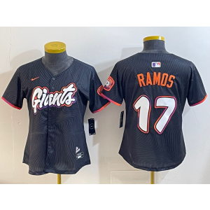 MLB Giants 17 RAMOS Anthracite 2025 City Connect Nike Cool Base Youth Jersey