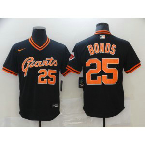 MLB Giants 25 Barry Bonds Black Nike Cool Base Men Jersey