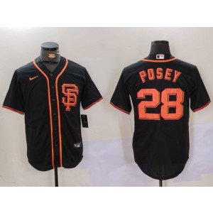 MLB Giants 28 Buster Posey Black Nike Cool Base Men Jersey