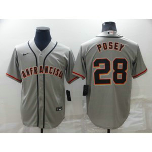 MLB Giants 28 Buster Posey Grey Nike Cool Base Men Jersey MLB Giants 28 Buster Posey Grey Nike Cool Base Men Jersey