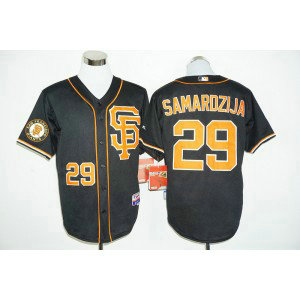 MLB Giants 29 Jeff Samardzija Black Men Jersey