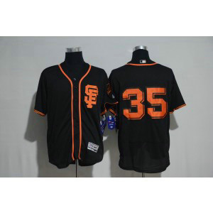 MLB Giants 35 Brandon Crawford Black Alternate Flexbase Men Jersey