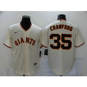 MLB Giants 35 Brandon Crawford Cream Cool Base Men Jersey MLB Giants 35 Brandon Crawford Cream Cool Base Men Jersey