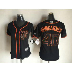 MLB Giants 40 Madison Bumgarner Black Alternate New Cool Base Women Jersey