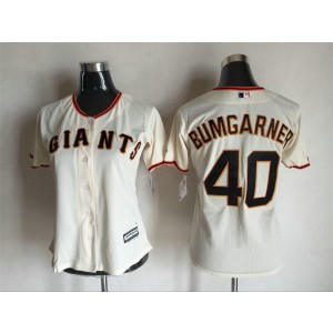 MLB Giants 40 Madison Bumgarner Cream New Cool Base Women Jersey