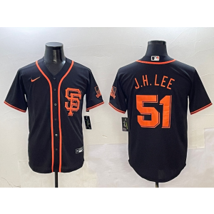 MLB Giants 51 Jung Hoo Lee Black Nike Cool Base Men Jersey MLB Giants 51 Jung Hoo Lee Black Nike Cool Base Men Jersey