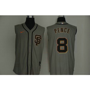 MLB Giants 8 Hunter Pence Gray Nike Cool Base Sleeveless Men Jersey MLB Giants 8 Hunter Pence Gray Nike Cool Base Sleeveless Men Jersey