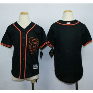MLB Giants Blank Black Alternate Youth Jersey