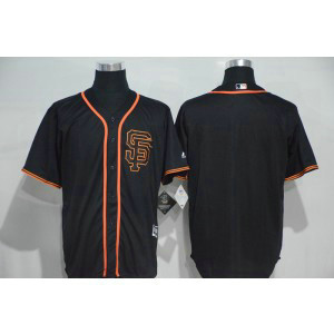 MLB Giants Blank Black New Cool Base Men Jersey