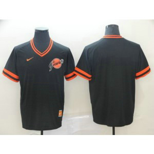 MLB Giants Blank Black Nike Cooperstown Collection Legend V-Neck Men Jersey